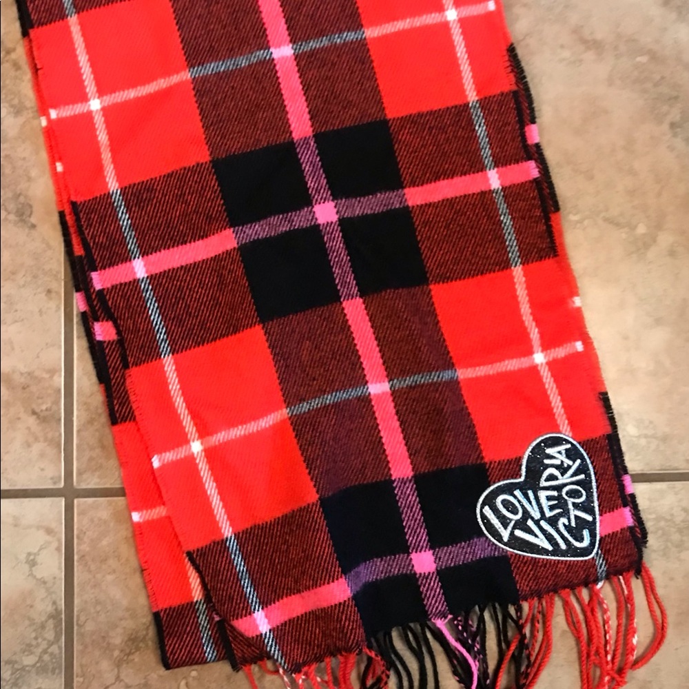 Love Victoria Victoria’s Secret Red Plaid Scarf